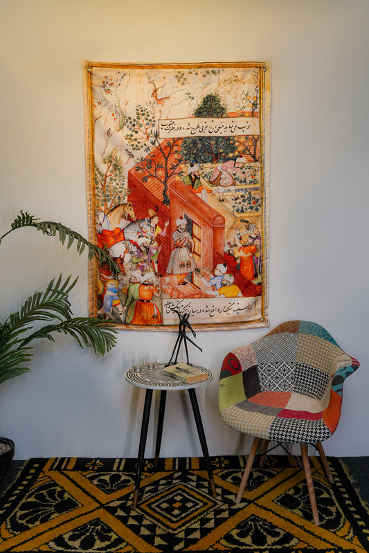 Vintage Mughal Darbaar Tapestry - draps.pk