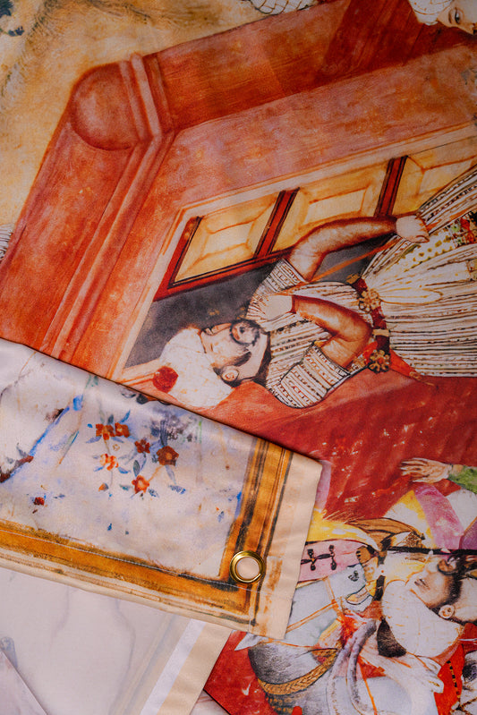 Vintage Mughal Darbaar Tapestry - draps.pk