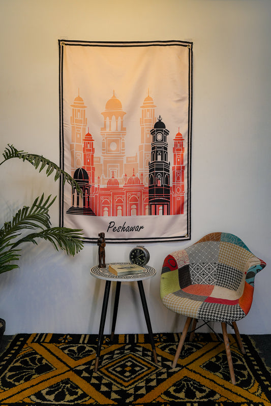 Peshawar Skyline Tapestry - draps.pk