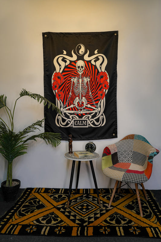 Mystic Calm Skeleton Tapestry - draps.pk