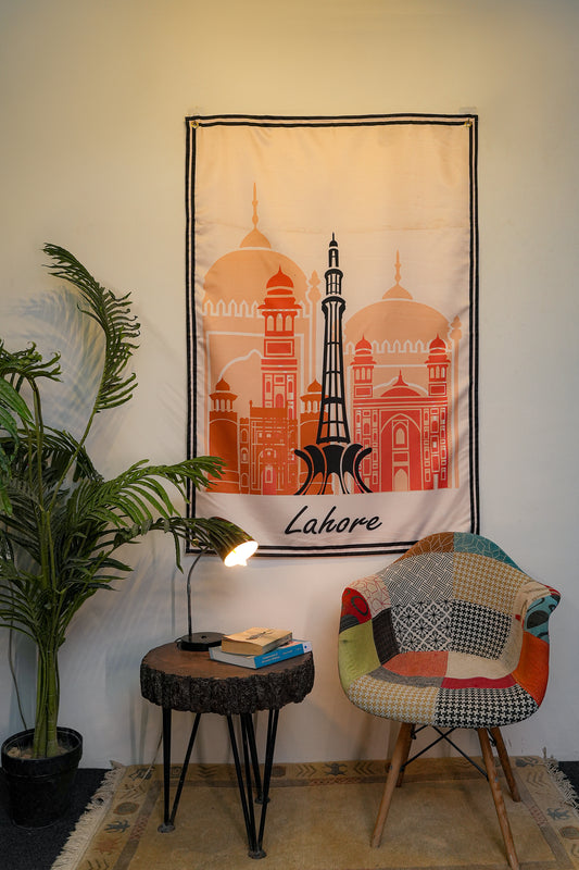 Lahore Skyline Tapestry - draps.pk