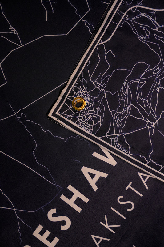 Peshawar Map Tapestry - draps.pk