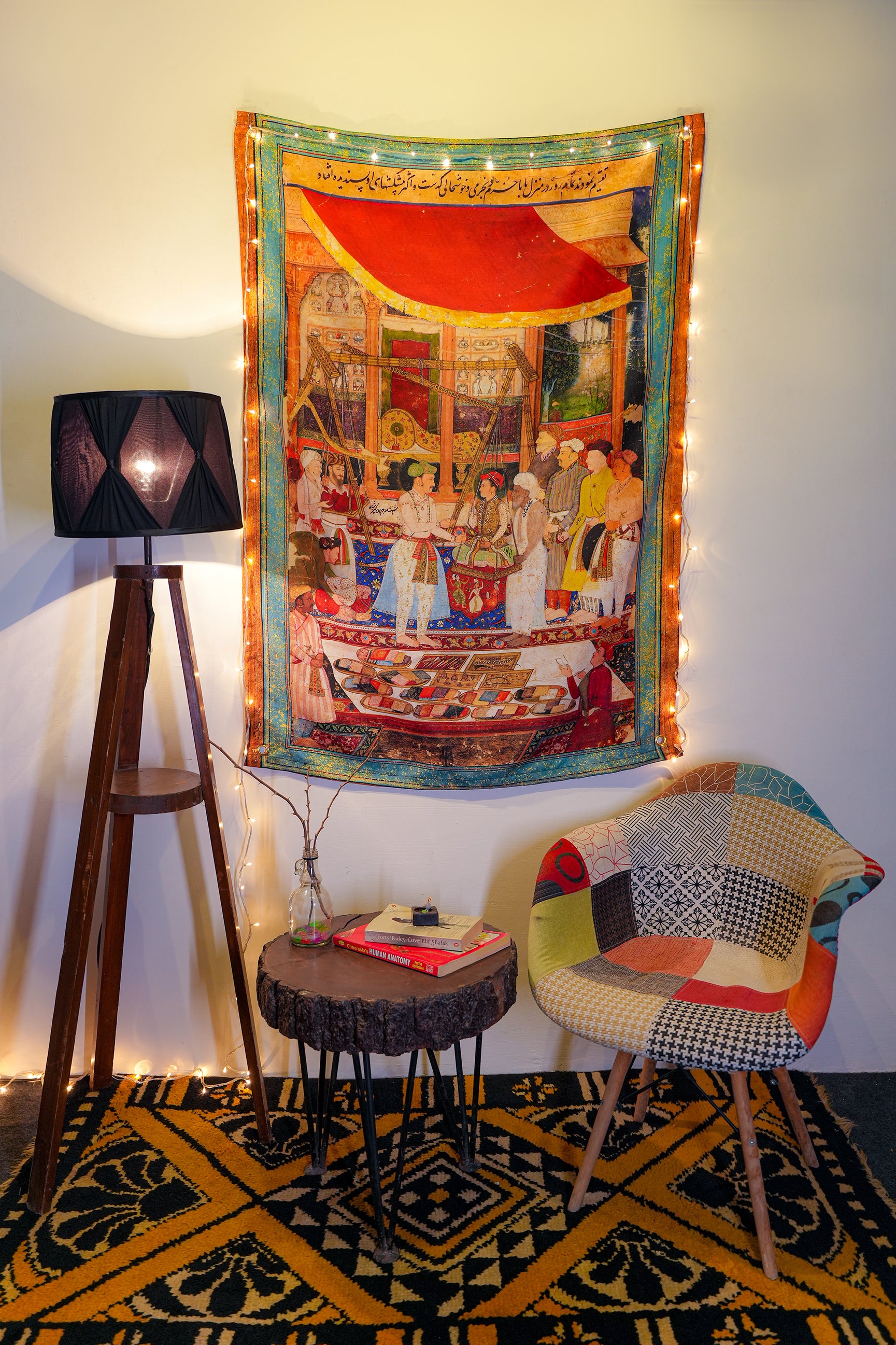 Vintage Mughal Darbar Tapestry