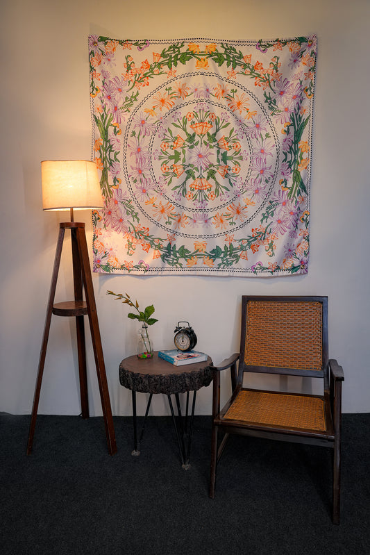 Floral Mandala II Tapestry - draps.pk