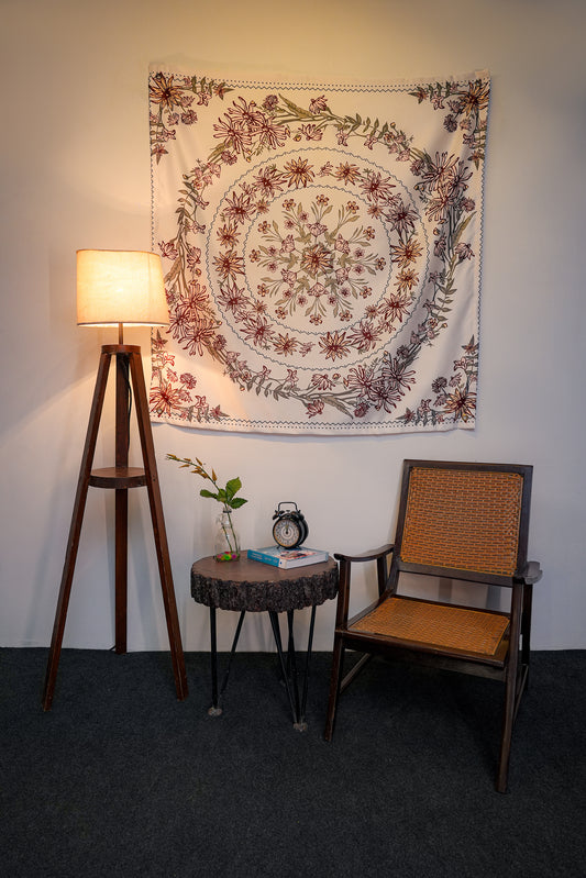 Boho Floral Mandala Tapestry - draps.pk