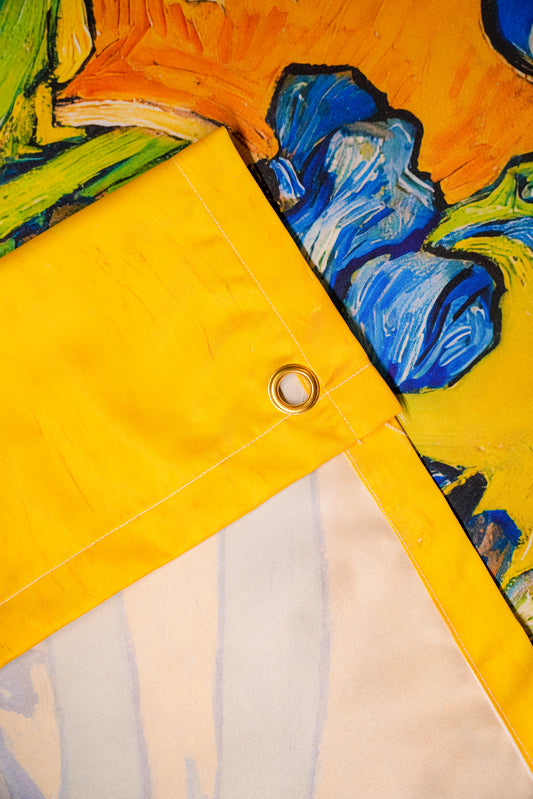 Vase with Irises - draps.pk