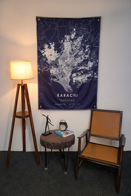 Karachi Map Tapestry - draps.pk