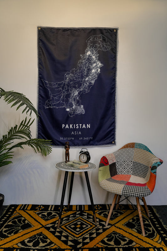 Pakistan Map Tapestry - draps.pk
