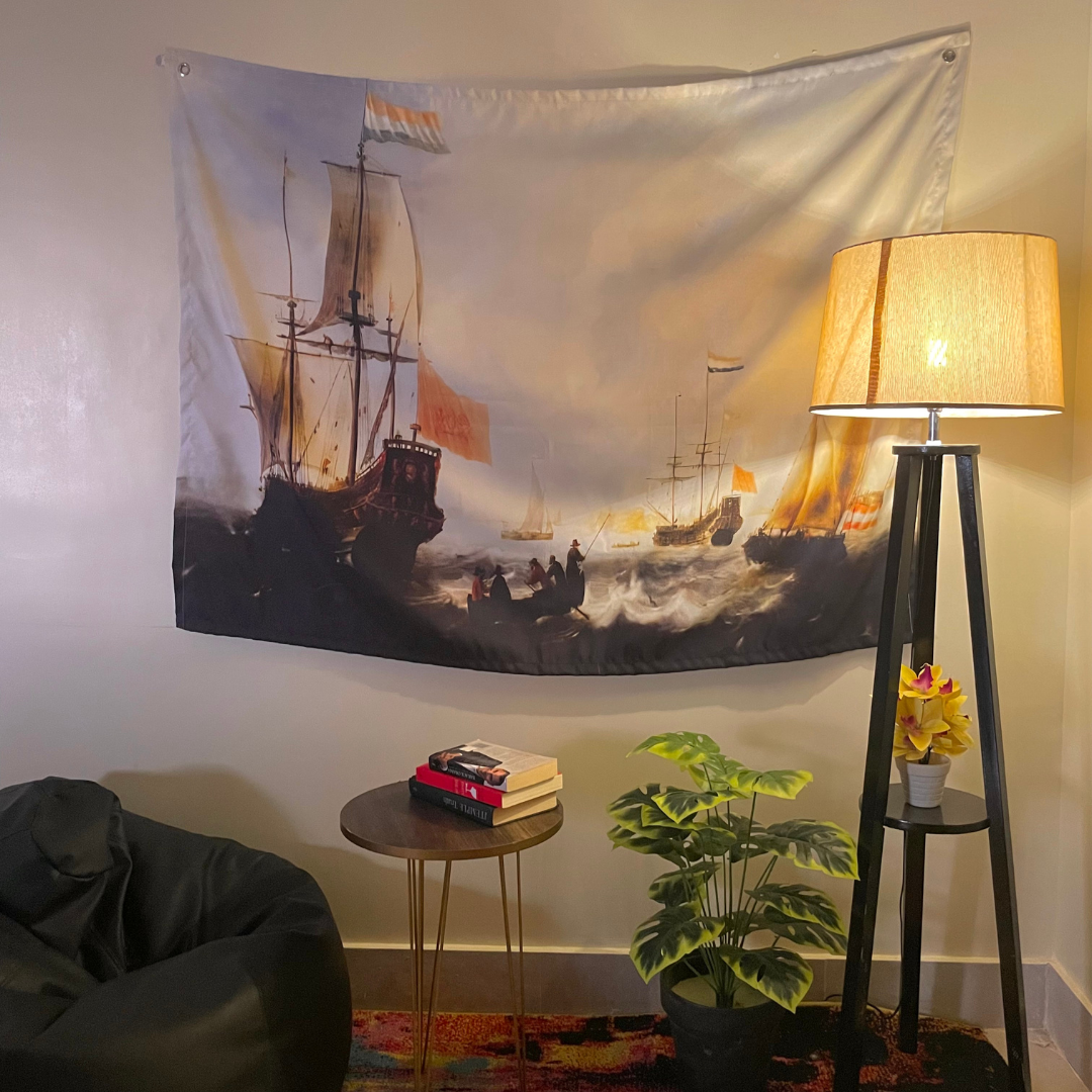 Vintage Ship Tapestry