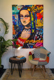 Pop Art Mona Lisa Tapestry - draps.pk