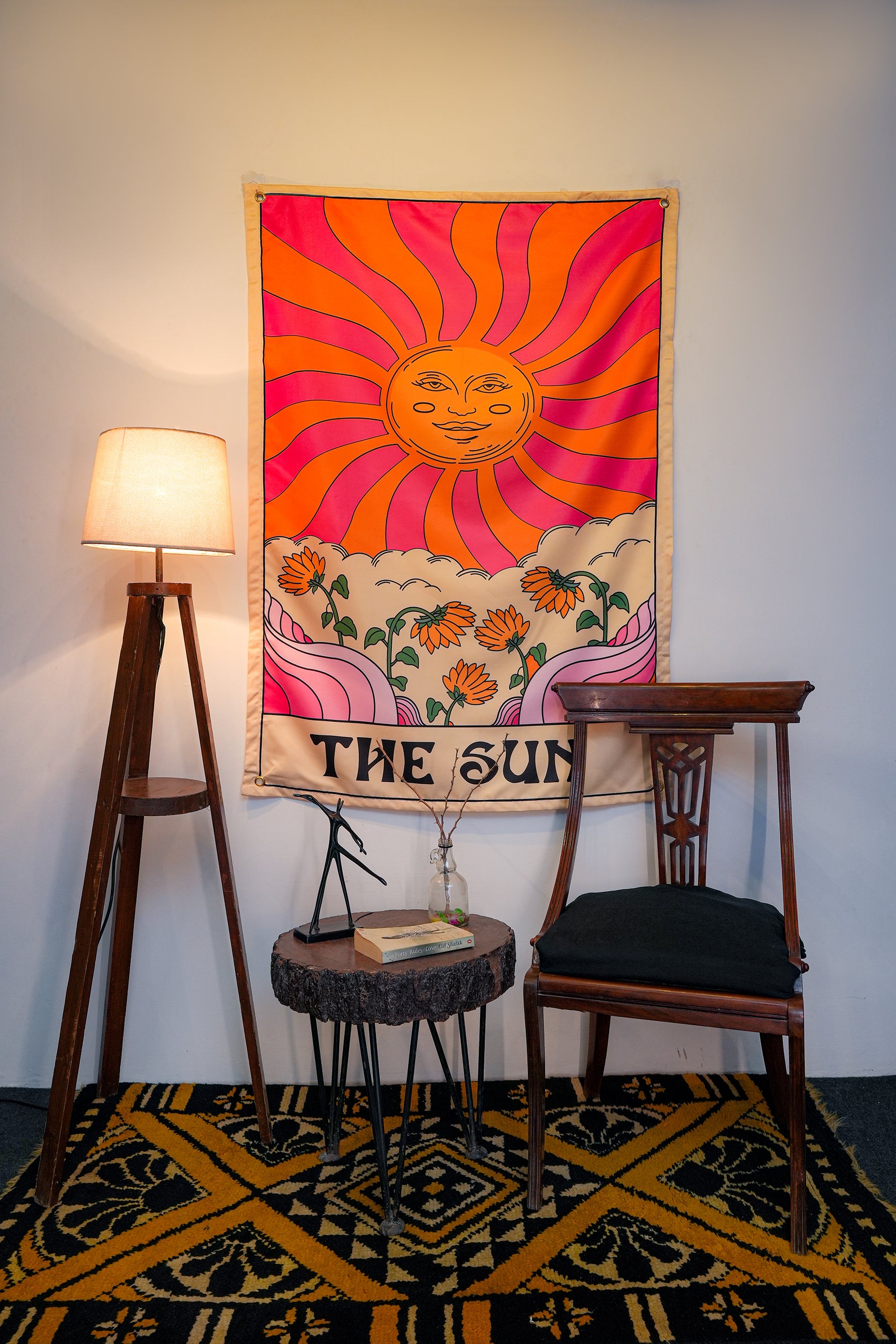 The Sun Tarot Tapestry - draps.pk