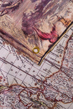 Vintage World Map Tapestry - draps.pk