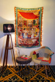Vintage Mughal Darbar Tapestry - draps.pk