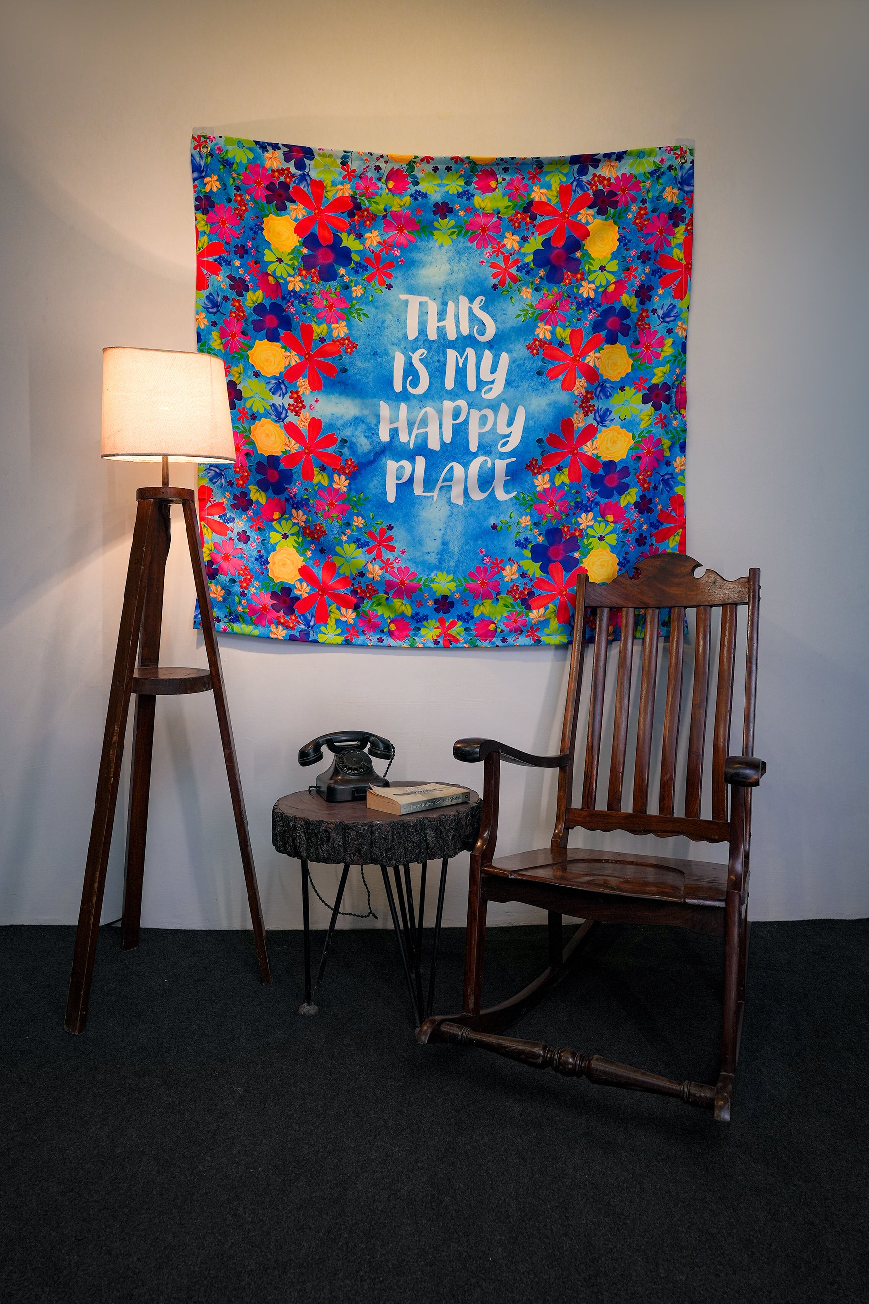 My Happy Place Tapestry - draps.pk