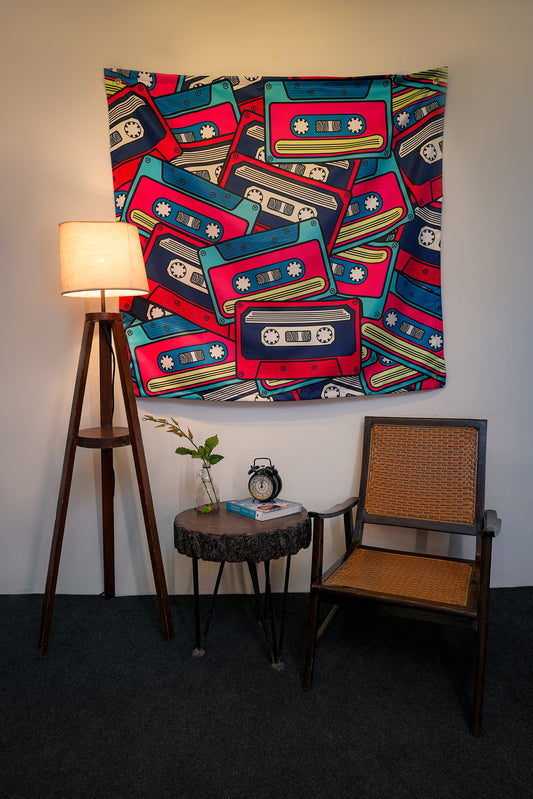 Retro Tape Tapestry - draps.pk