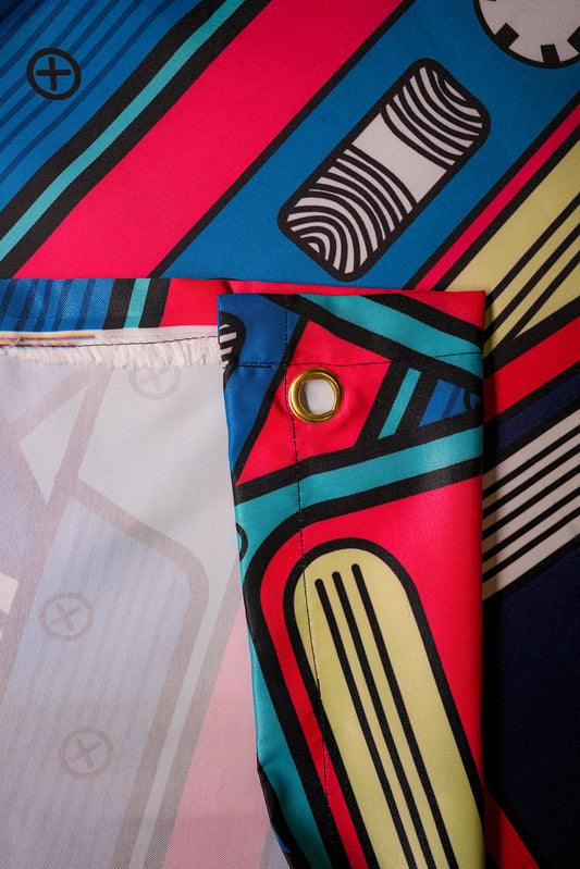 Retro Tape Tapestry - draps.pk