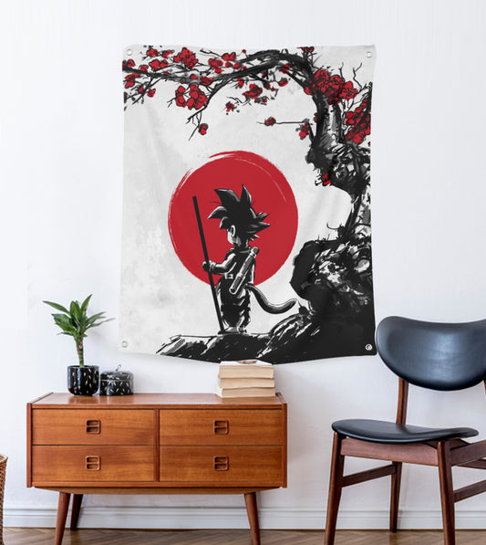 Goku Under the Sun Tapestry