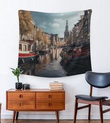 Amsterdam canal Tapestry