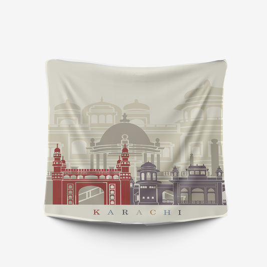 Karachi Skyline Tapestry